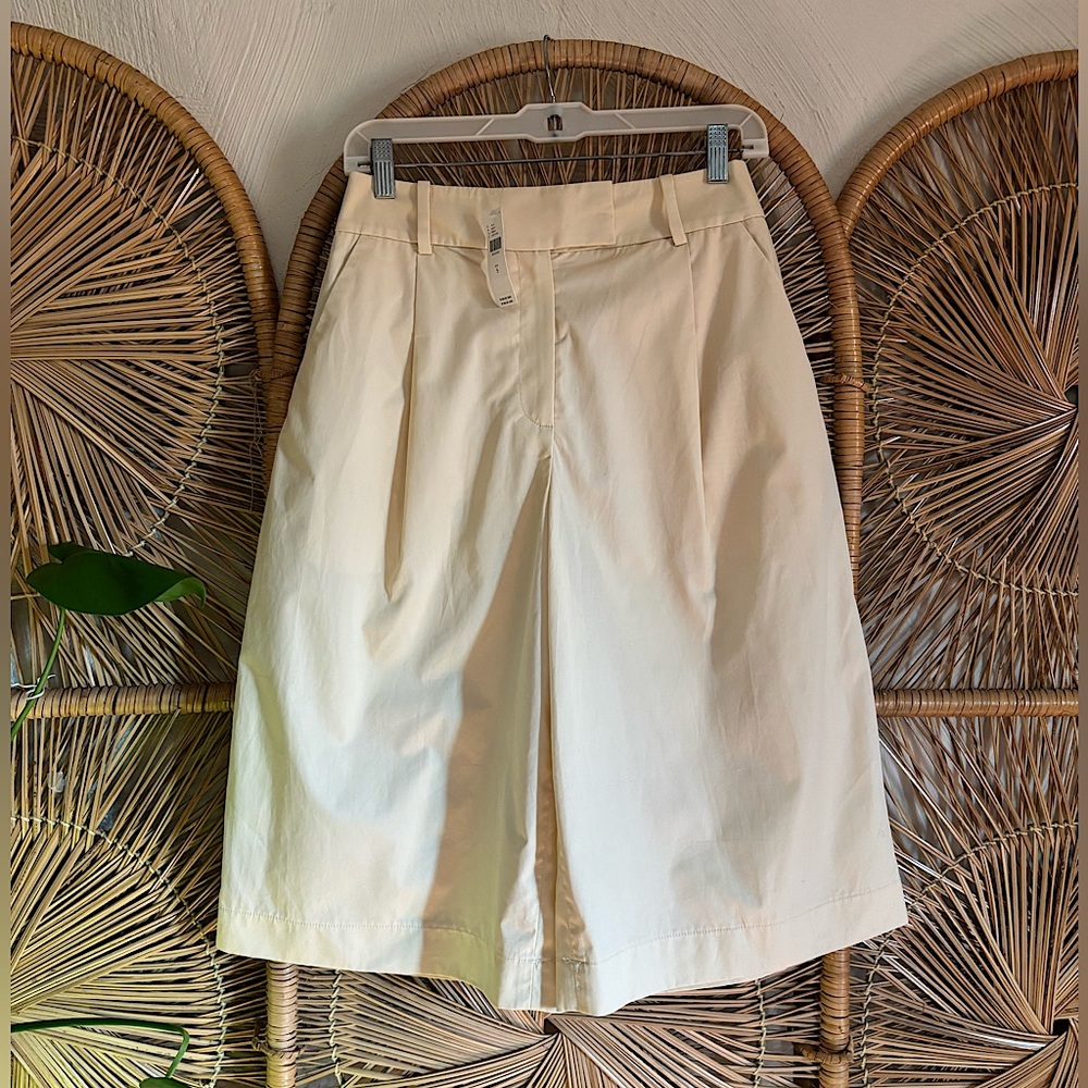 Exquise Cropped Pleated Trousers